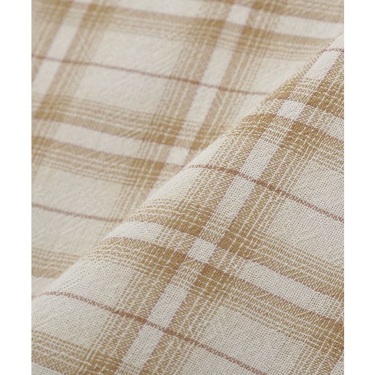 シャーリングスリーブチェックシャツ | earth music&ecology  | 詳細画像25 