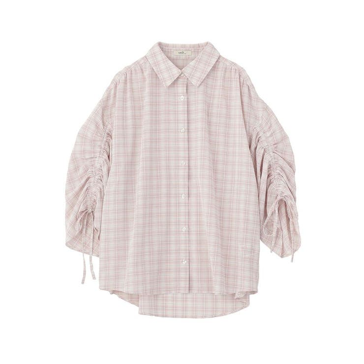 シャーリングスリーブチェックシャツ | earth music&ecology  | 詳細画像28 