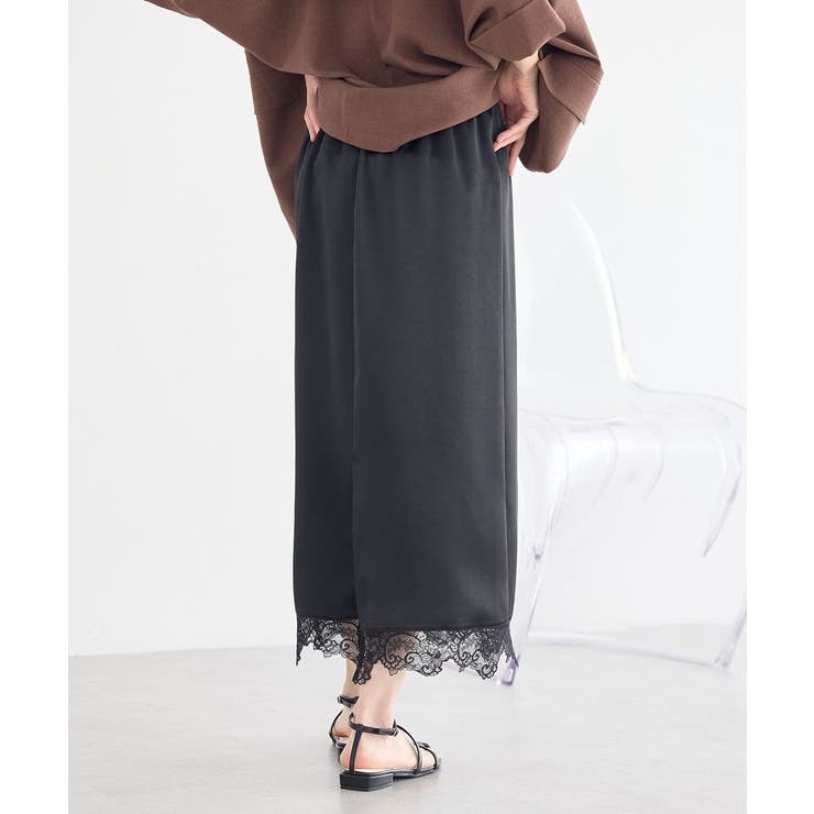 サテンレーススカート | earth music&ecology  | 詳細画像4 