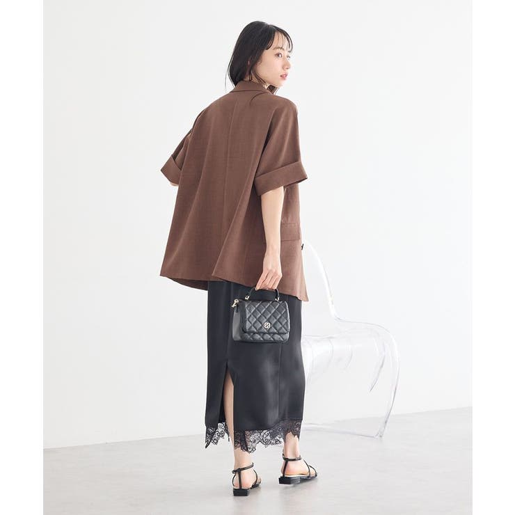 サテンレーススカート | earth music&ecology  | 詳細画像7 