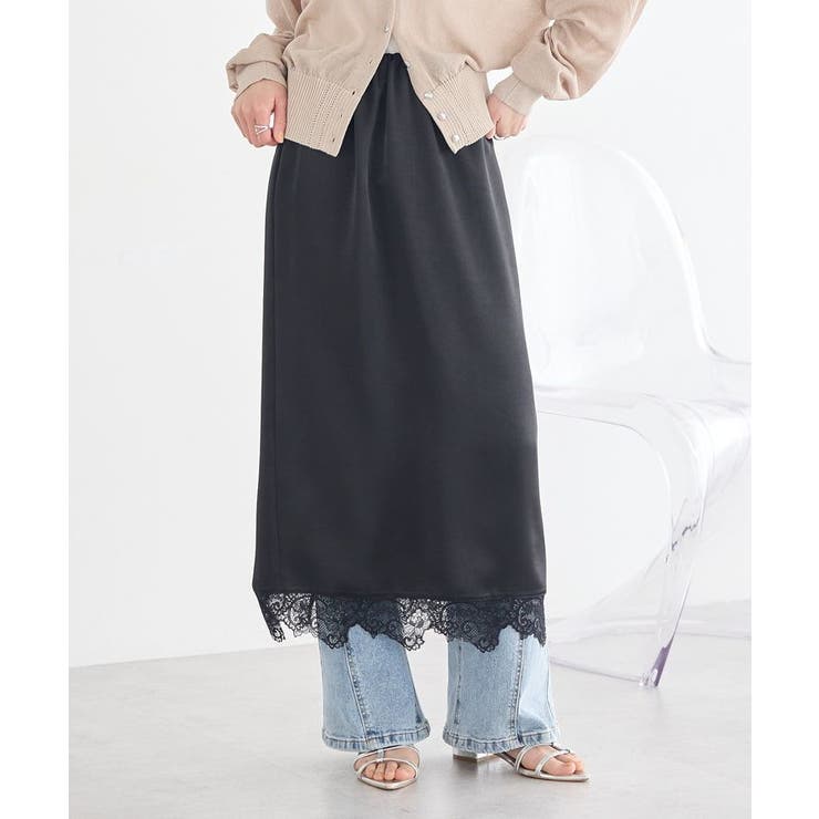 サテンレーススカート | earth music&ecology  | 詳細画像8 