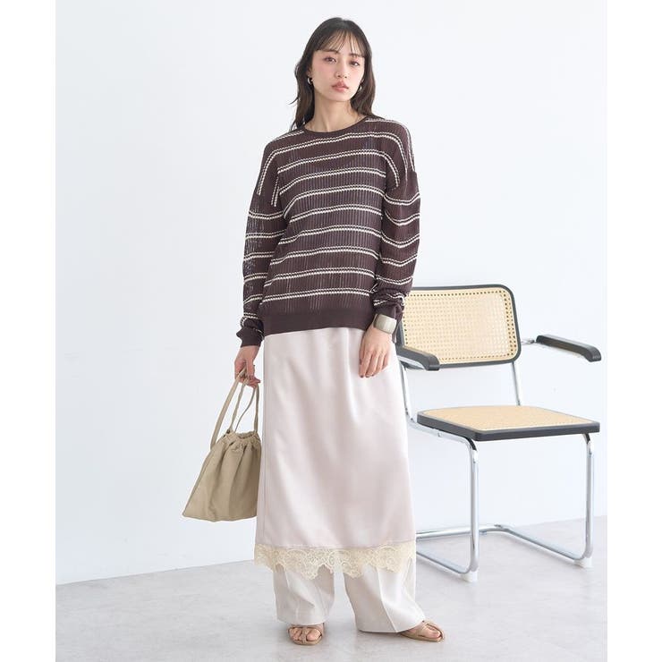 サテンレーススカート | earth music&ecology  | 詳細画像21 