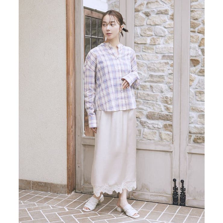 サテンレーススカート | earth music&ecology  | 詳細画像22 