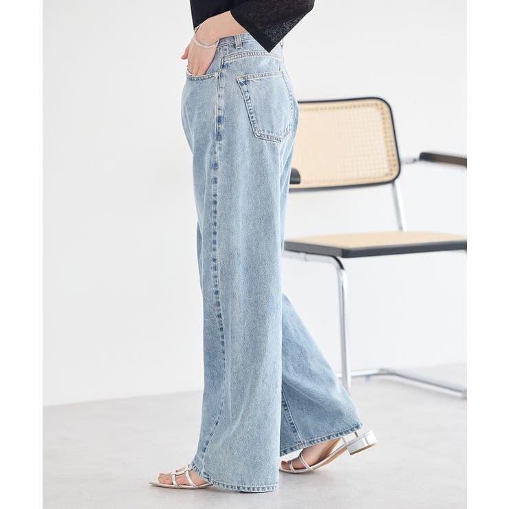 ウエストアシメデニムパンツ | earth music&ecology  | 詳細画像3 