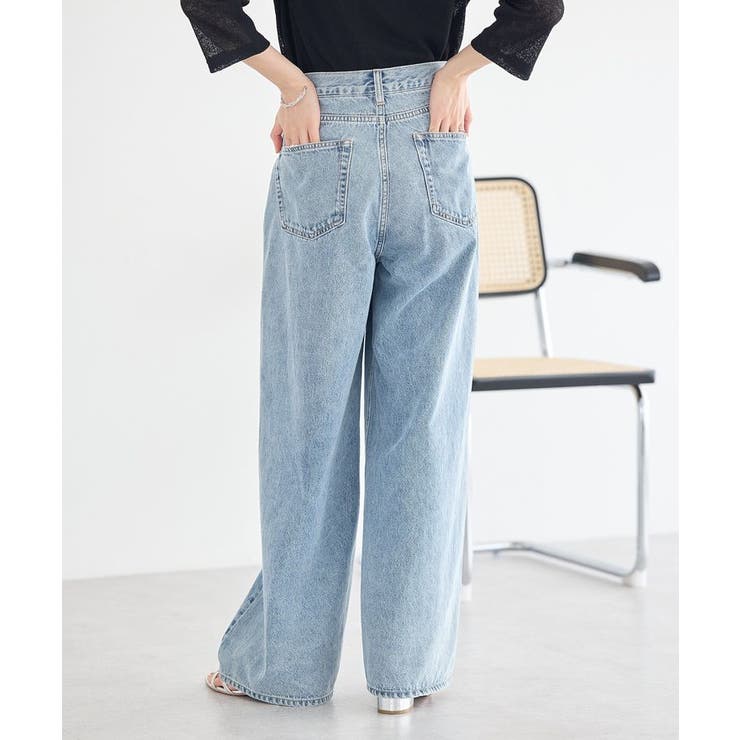 ウエストアシメデニムパンツ | earth music&ecology  | 詳細画像4 