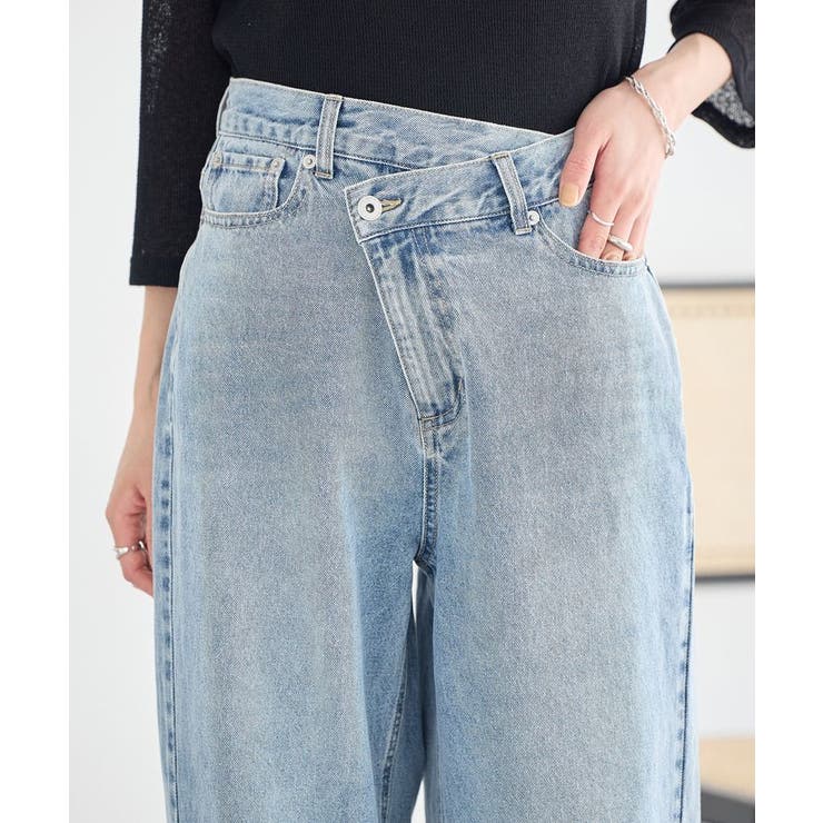 ウエストアシメデニムパンツ | earth music&ecology  | 詳細画像5 