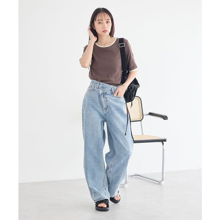 ウエストアシメデニムパンツ | earth music&ecology  | 詳細画像9 