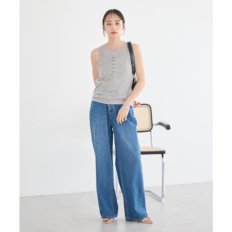 ウエストアシメデニムパンツ | earth music&ecology  | 詳細画像20 