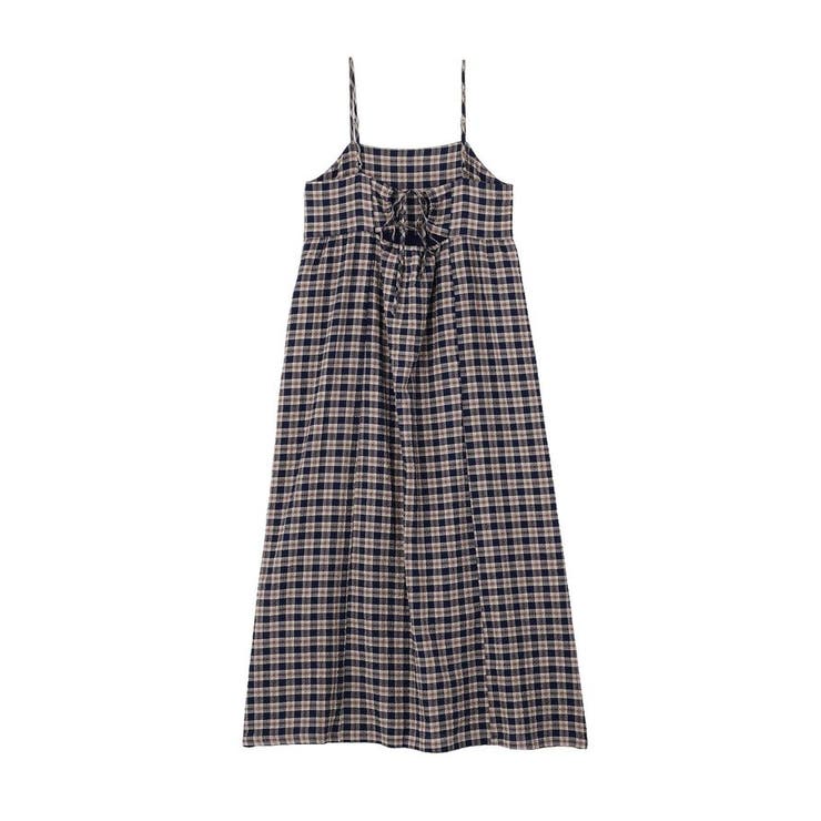 シャーリングラメチェックキャミワンピース | earth music&ecology  | 詳細画像23 