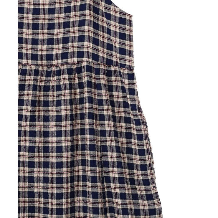 シャーリングラメチェックキャミワンピース | earth music&ecology  | 詳細画像28 