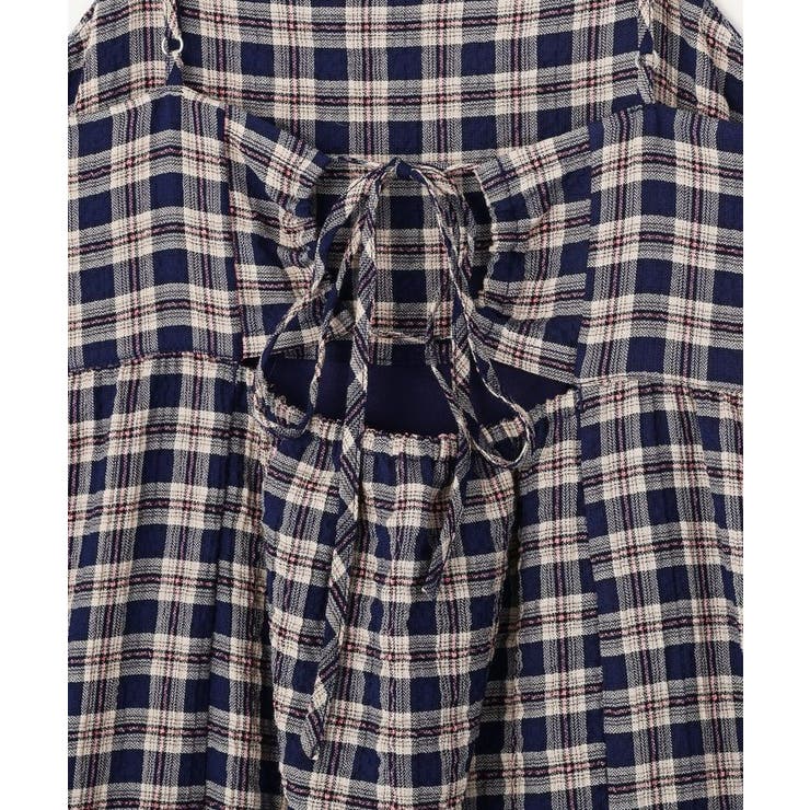 シャーリングラメチェックキャミワンピース | earth music&ecology  | 詳細画像29 