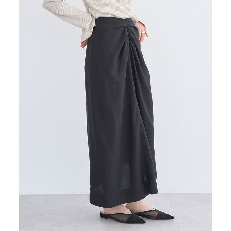 ウエストツイストアシメスカート | earth music&ecology  | 詳細画像3 