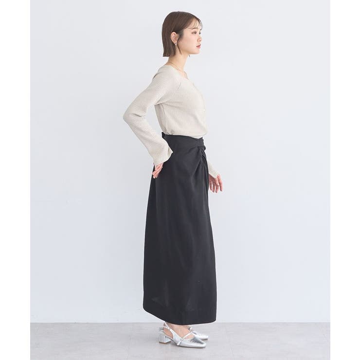 ウエストツイストアシメスカート | earth music&ecology  | 詳細画像6 