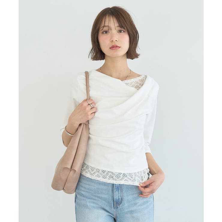 レースレイヤードドレーププルオーバー | earth music&ecology  | 詳細画像14 