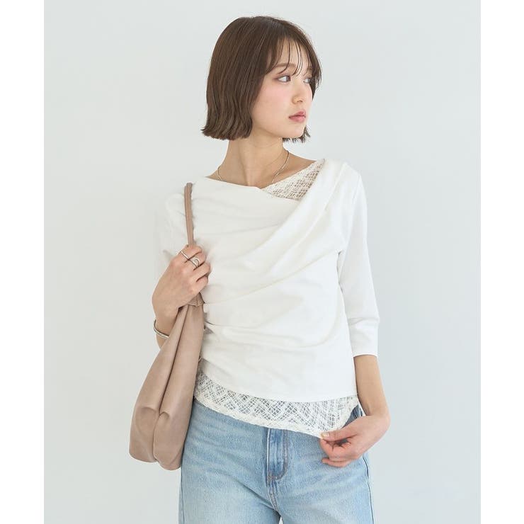 レースレイヤードドレーププルオーバー | earth music&ecology  | 詳細画像15 