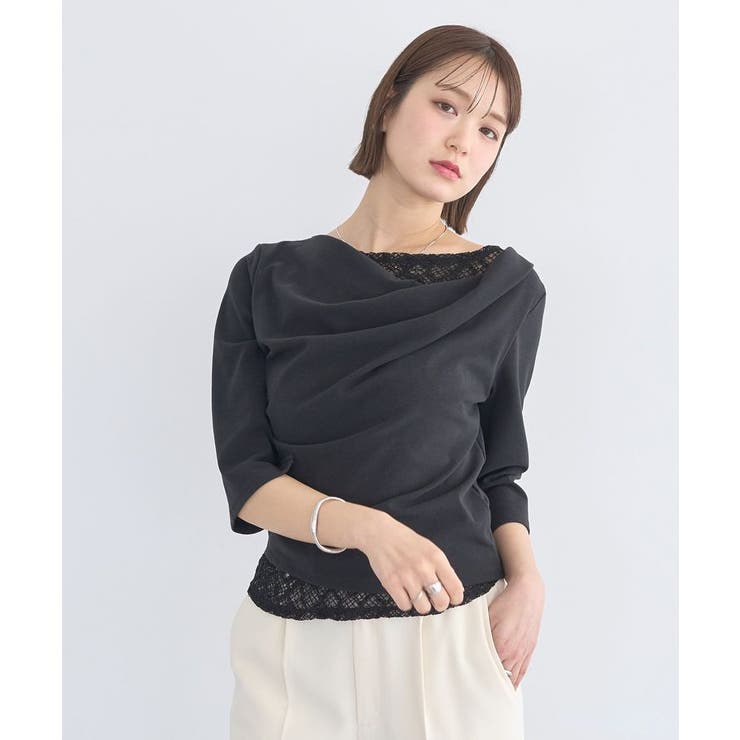 レースレイヤードドレーププルオーバー | earth music&ecology  | 詳細画像2 