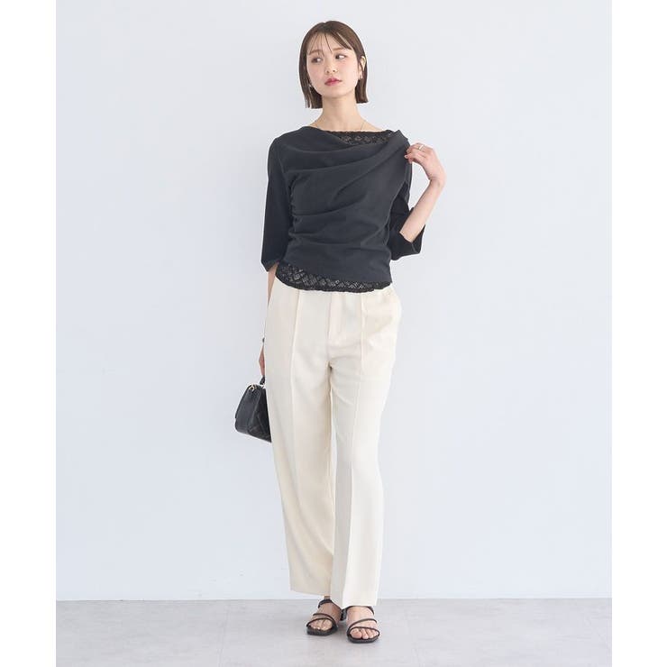 レースレイヤードドレーププルオーバー | earth music&ecology  | 詳細画像6 