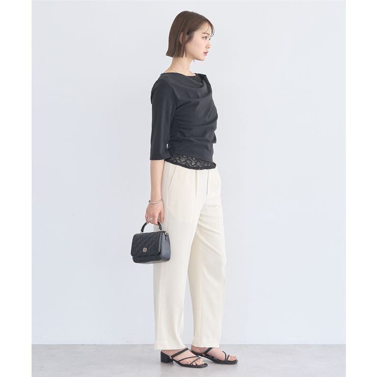 レースレイヤードドレーププルオーバー | earth music&ecology  | 詳細画像7 