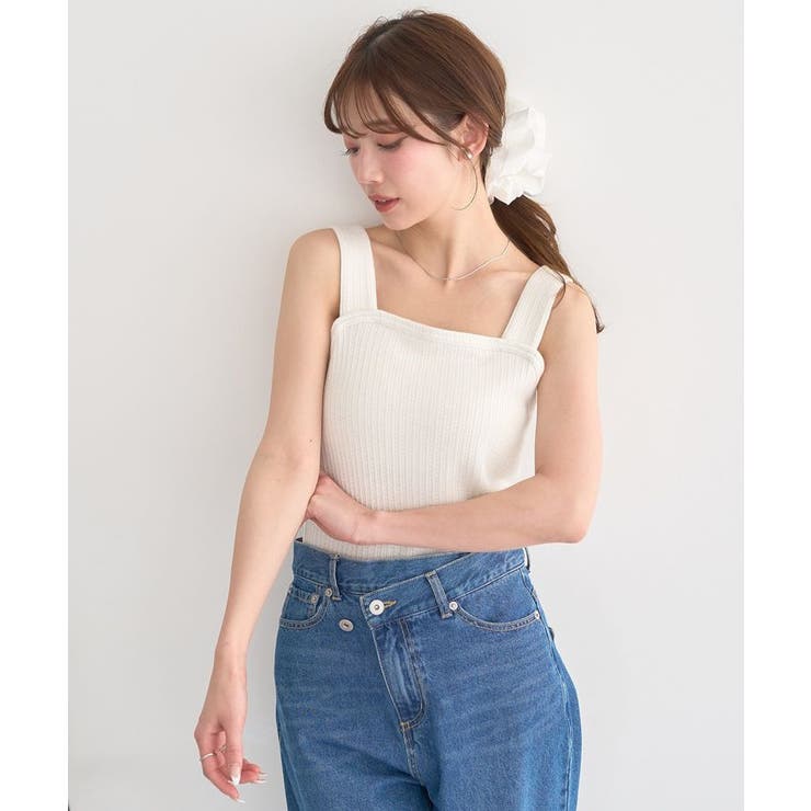 チェーンリブラメカットタンクトップ | earth music&ecology  | 詳細画像8 