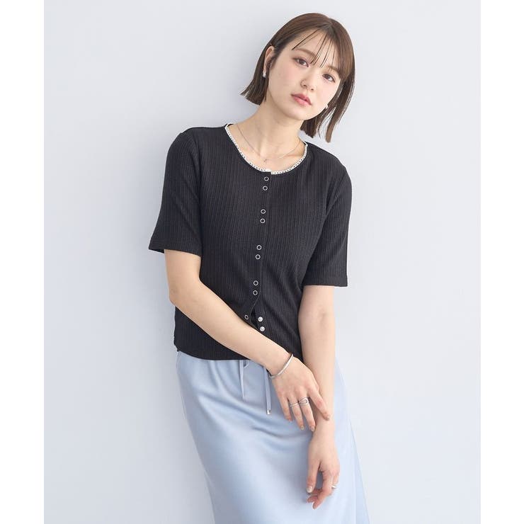 チェーンリブラメカットソー | earth music&ecology  | 詳細画像3 