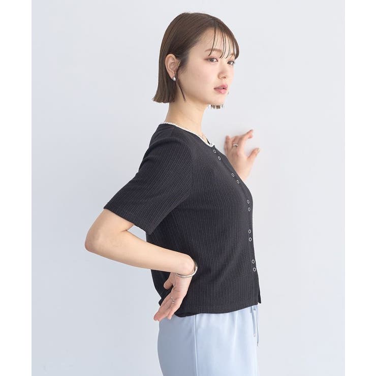 チェーンリブラメカットソー | earth music&ecology  | 詳細画像4 