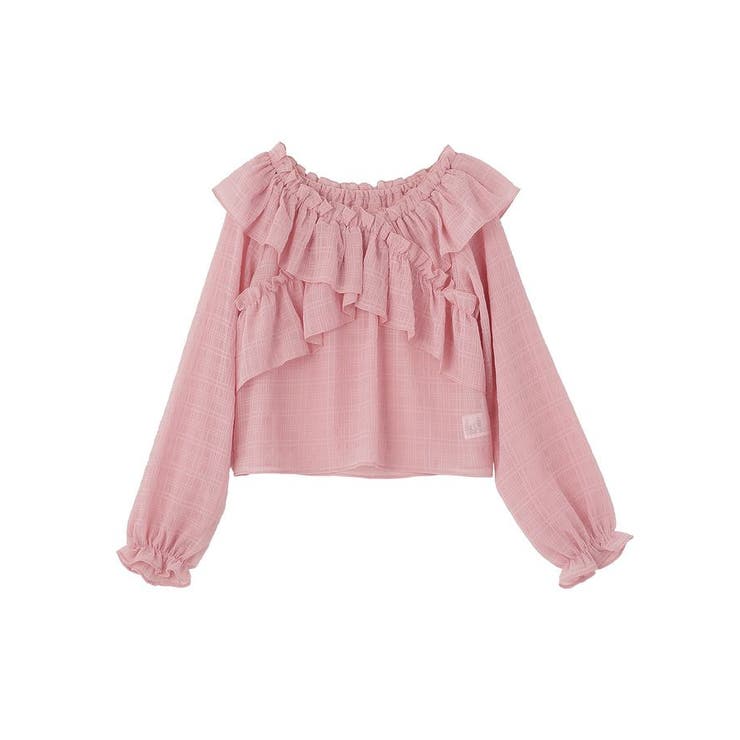 シアーチェック2wayオフショルブラウス | earth music&ecology  | 詳細画像25 