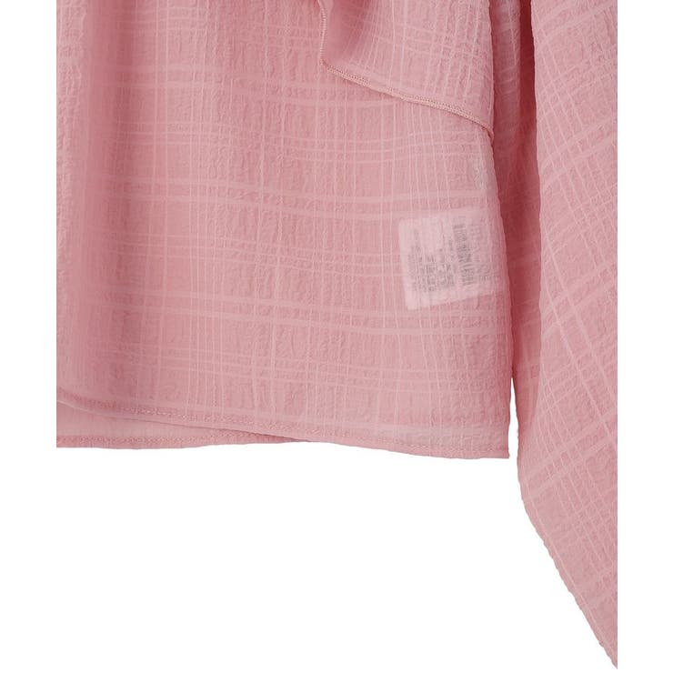 シアーチェック2wayオフショルブラウス | earth music&ecology  | 詳細画像29 