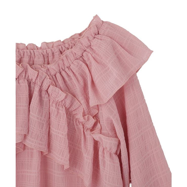 シアーチェック2wayオフショルブラウス | earth music&ecology  | 詳細画像30 