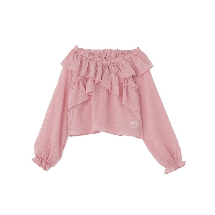 シアーチェック2wayオフショルブラウス | earth music&ecology  | 詳細画像32 