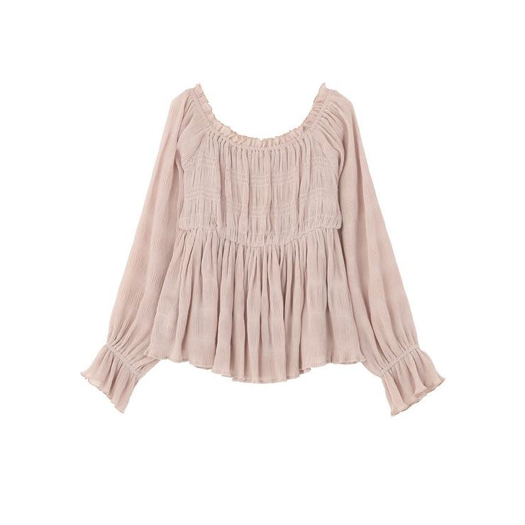 シャーリングフリルオフショルブラウス | earth music&ecology  | 詳細画像17 