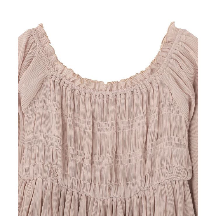 シャーリングフリルオフショルブラウス | earth music&ecology  | 詳細画像21 