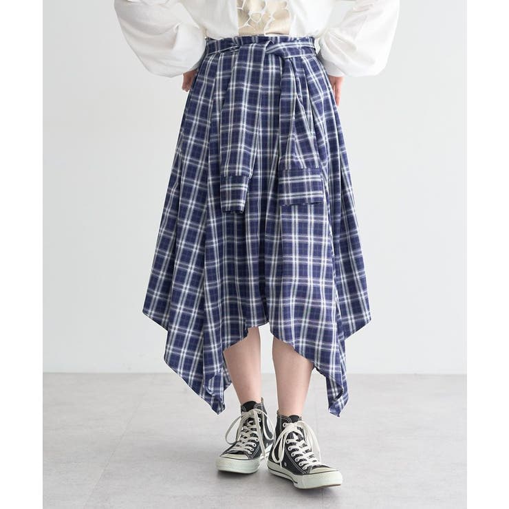 イレヘムチェックシャツライクスカート | earth music&ecology  | 詳細画像2 