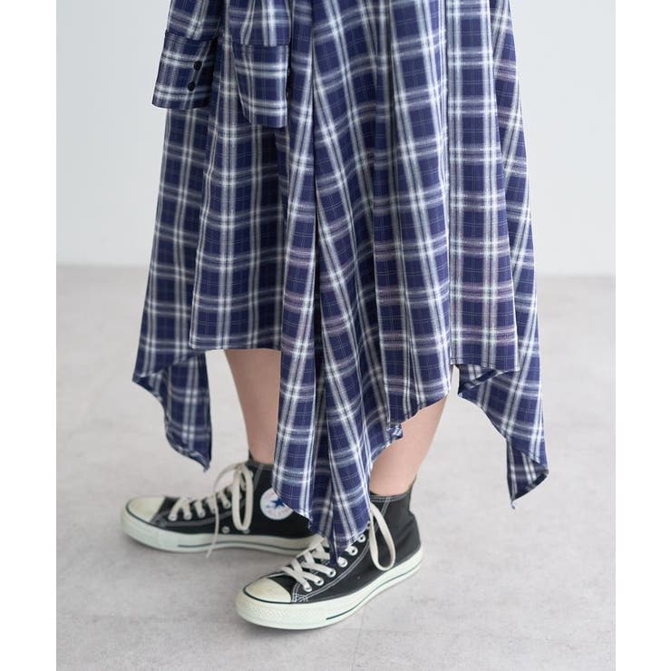 イレヘムチェックシャツライクスカート | earth music&ecology  | 詳細画像21 