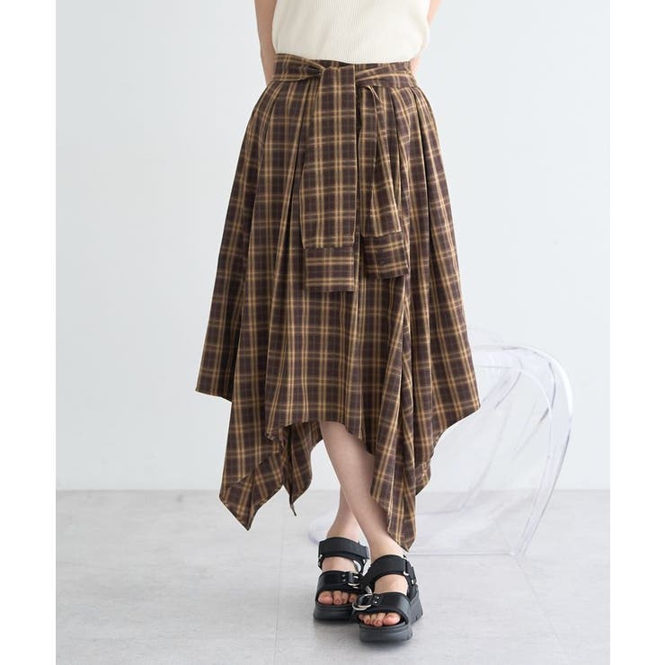 イレヘムチェックシャツライクスカート | earth music&ecology  | 詳細画像9 