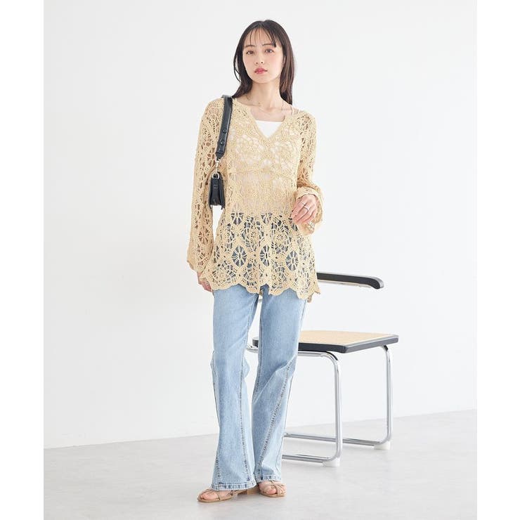 クロシェ風プルオーバー | earth music&ecology  | 詳細画像5 