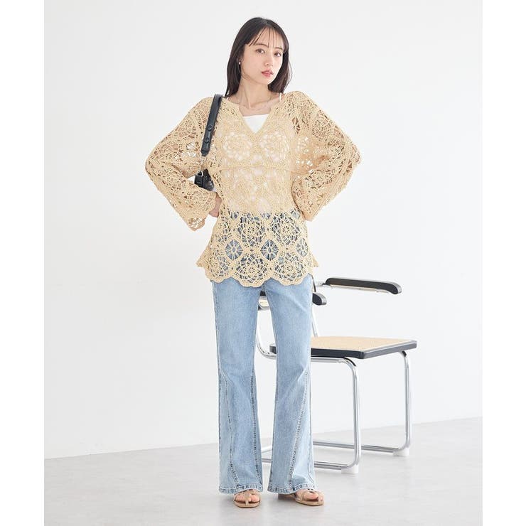 クロシェ風プルオーバー | earth music&ecology  | 詳細画像6 