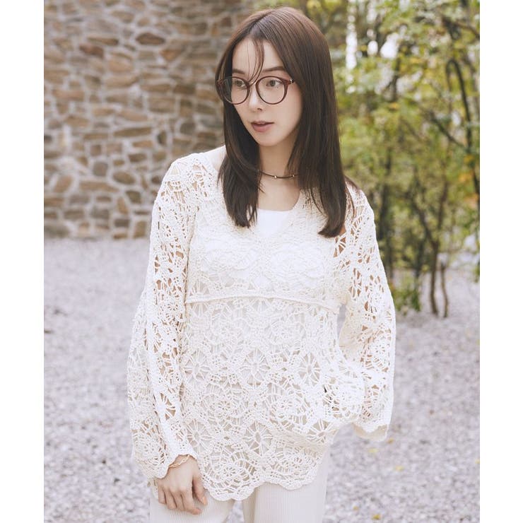 クロシェ風プルオーバー | earth music&ecology  | 詳細画像13 