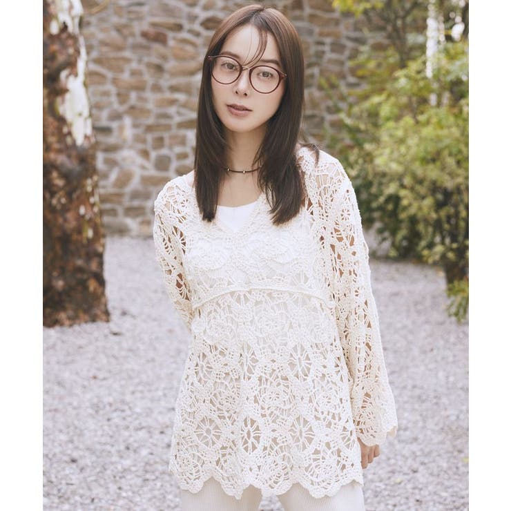 クロシェ風プルオーバー | earth music&ecology  | 詳細画像14 