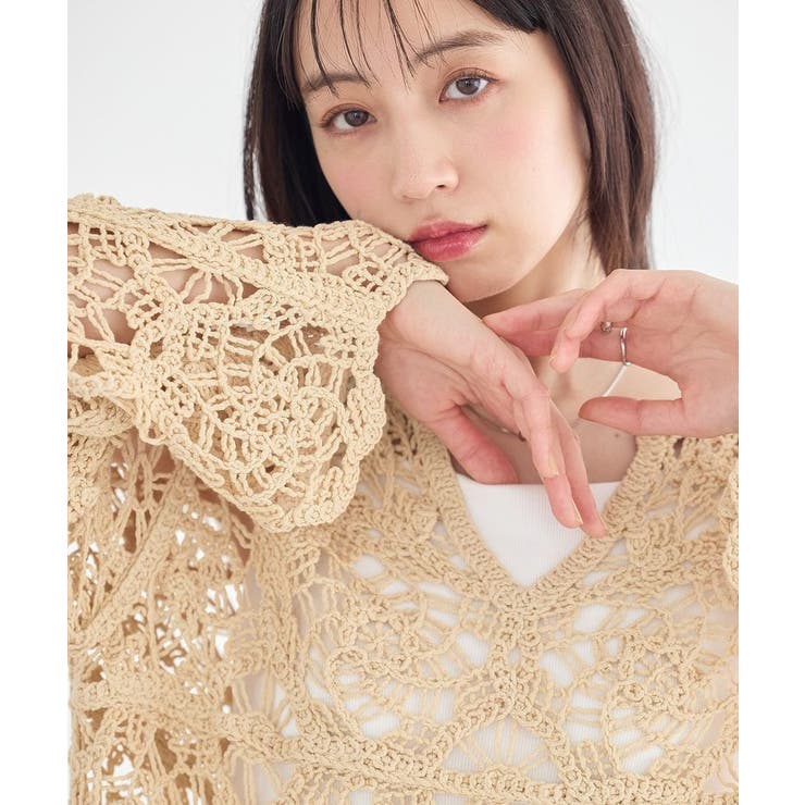 クロシェ風プルオーバー | earth music&ecology  | 詳細画像19 