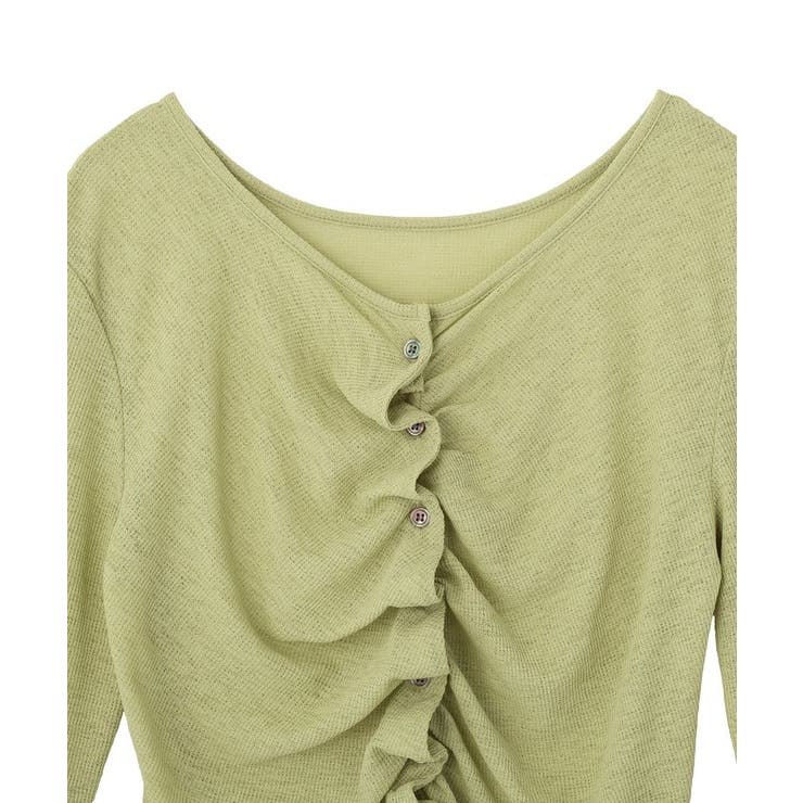 シアーワッフルタックボタントップス | earth music&ecology  | 詳細画像25 