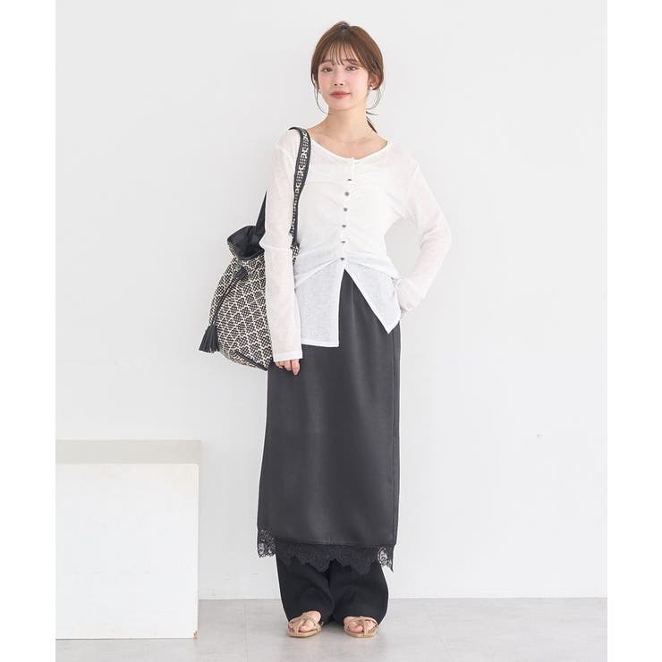 シアーワッフルタックボタントップス | earth music&ecology  | 詳細画像9 