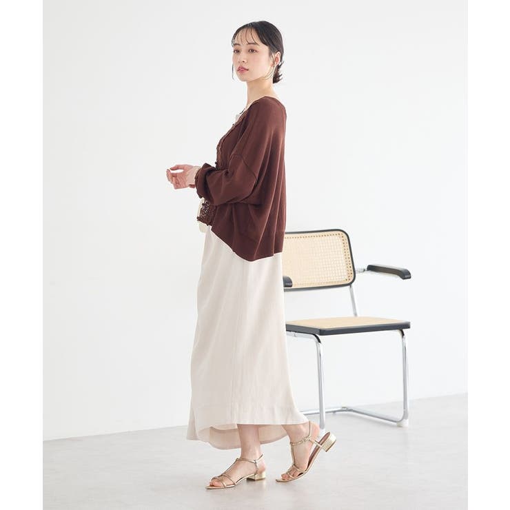 レーストリムシアーニットカーディガン | earth music&ecology  | 詳細画像14 