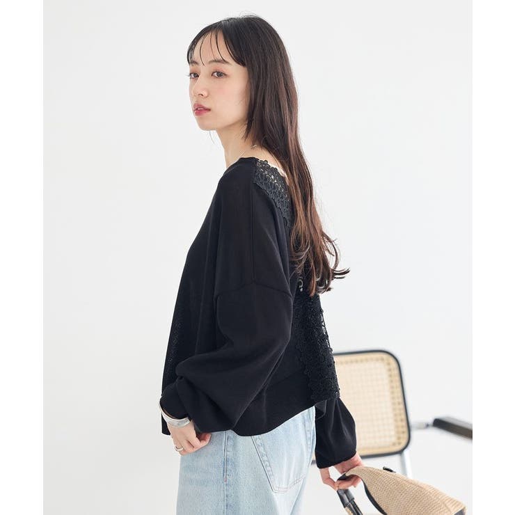 レーストリムシアーニットカーディガン | earth music&ecology  | 詳細画像3 