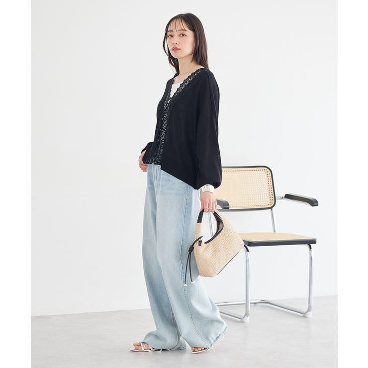 レーストリムシアーニットカーディガン | earth music&ecology  | 詳細画像9 