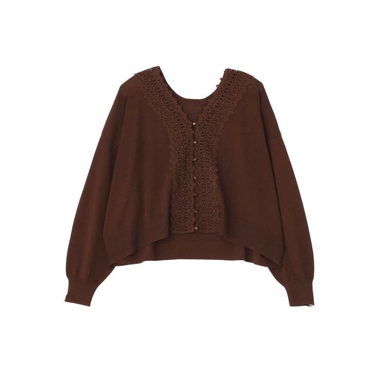 レーストリムシアーニットカーディガン | earth music&ecology  | 詳細画像29 