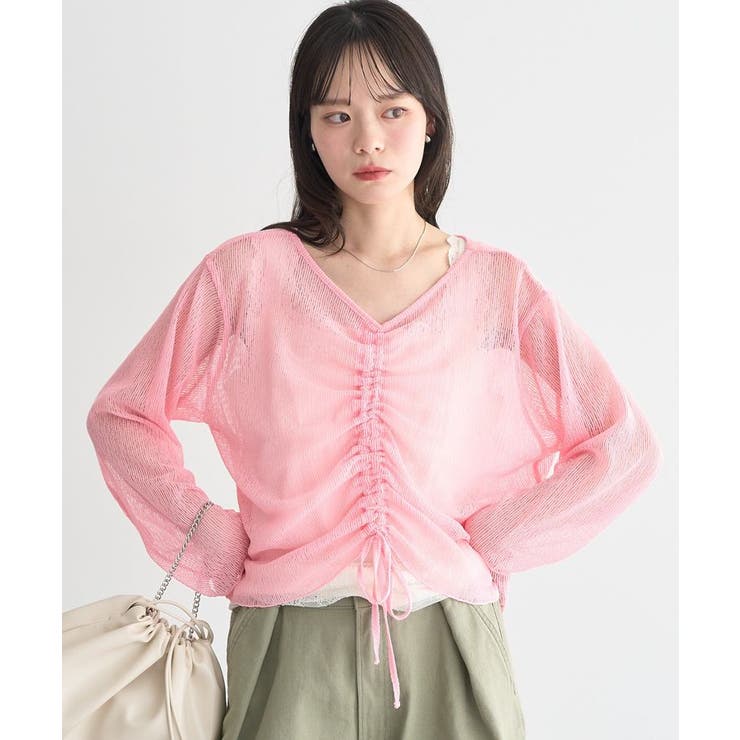 ピンク | フロントドロストシアープルオーバー | earth music&ecology 