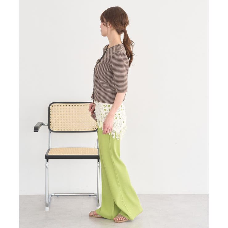 セルフカットリブフレアパンツ | earth music&ecology  | 詳細画像11 