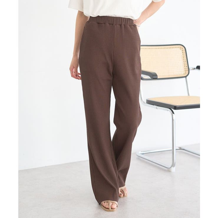 セルフカットリブフレアパンツ | earth music&ecology  | 詳細画像13 