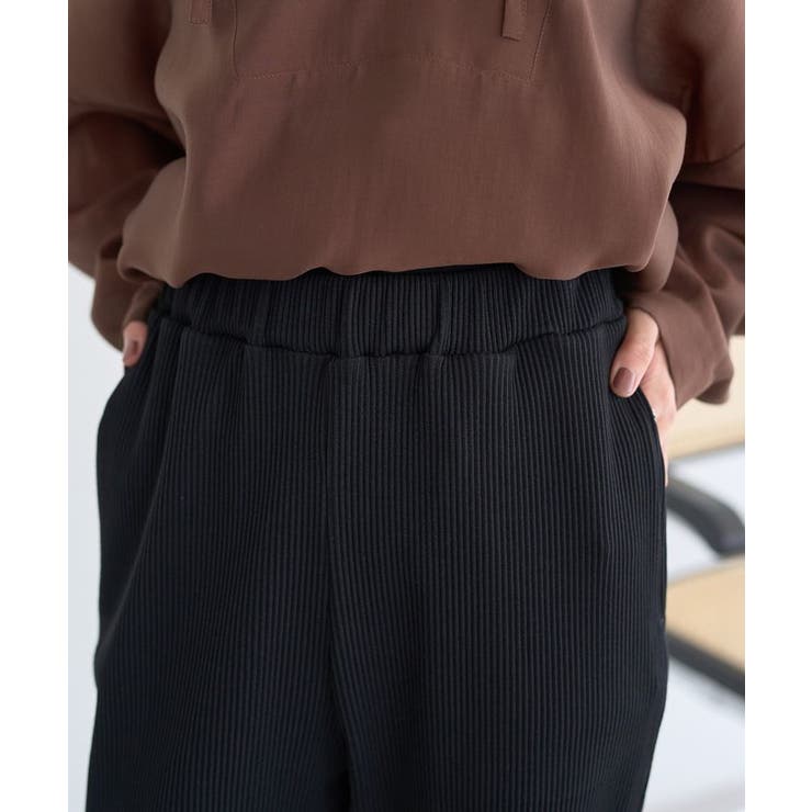 セルフカットリブフレアパンツ | earth music&ecology  | 詳細画像24 