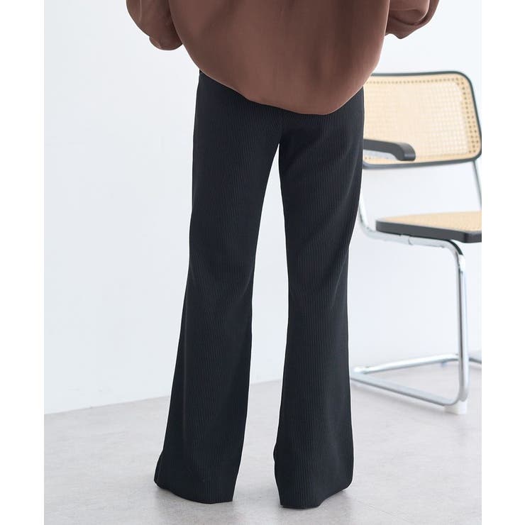 セルフカットリブフレアパンツ | earth music&ecology  | 詳細画像4 